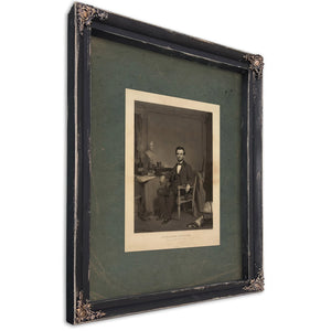 Abraham Lincoln President of the United States 19th Century 1 — Ebony Framed Canvas Print | Bella Frye