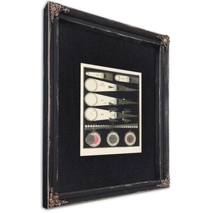 The Celestial Shadow Mechanics Victorian Eclipse Diagram — Ebony Framed Canvas Print | Bella Frye