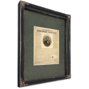 The Autobiography of Abraham Lincoln 19th Century — Ebony Framed Canvas Print | Bella Frye