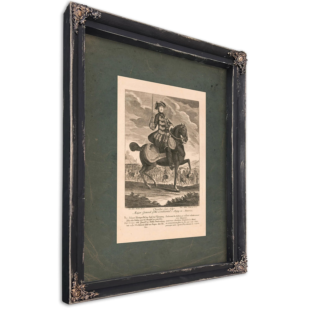 Charles Lee Esqr Major General of the Continental Army in America 1776 179 — Ebony Framed Canvas Print | Bella Frye