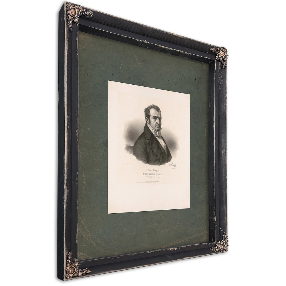 Hon John Bell Secretary of War 1841 1 — Ebony Framed Canvas Print | Bella Frye