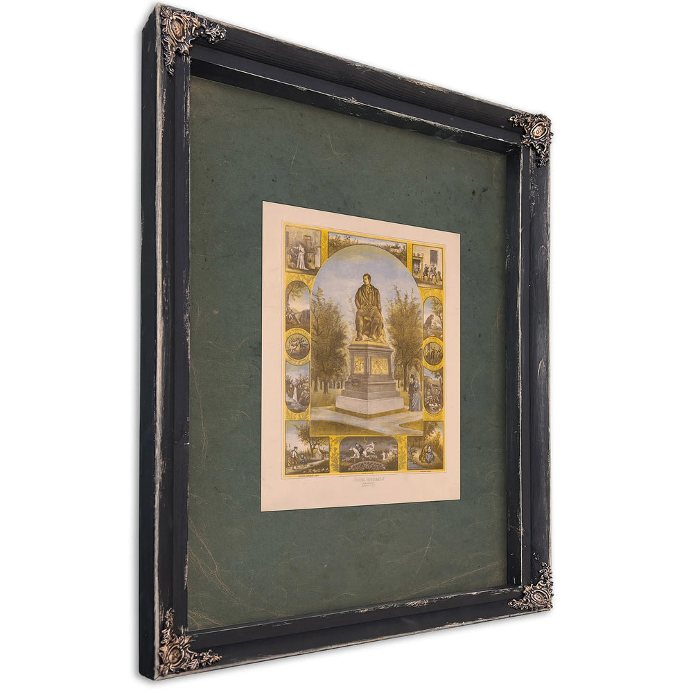 Burns Monument the Mcpherson Gift Albany Ny 1888 — Ebony Framed Canvas Print | Bella Frye