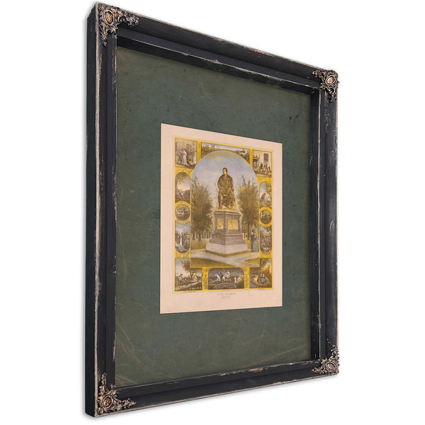 Burns Monument the Mcpherson Gift Albany Ny 1888 — Ebony Framed Canvas Print | Bella Frye