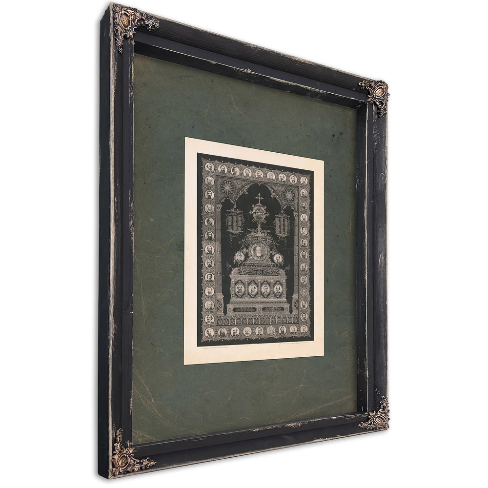 Memorial to the Loyal Sons of the South the Brave Confederate Heroes 1892 — Ebony Framed Canvas Print | Bella Frye