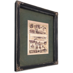 Assorted Frontier Scenes 1893 — Ebony Framed Canvas Print | Bella Frye