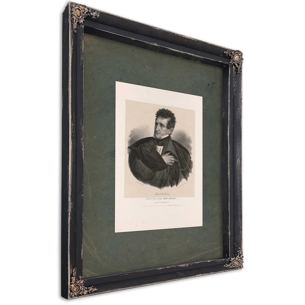 Sam L Southard Senator From New Jersey 1838 — Ebony Framed Canvas Print | Bella Frye