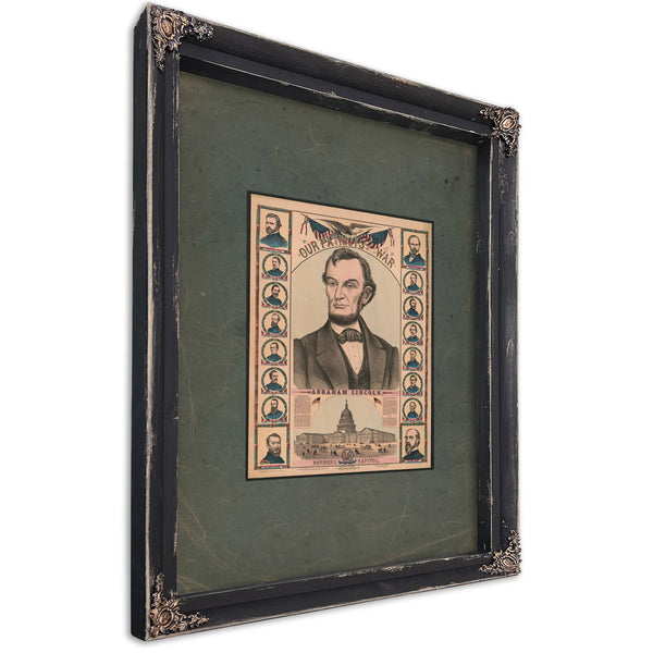 Our Patriots of the War Abraham Lincoln 1863 — Ebony Framed Canvas Print | Bella Frye