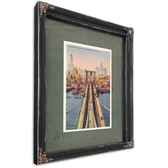 The Iron Gateway Brooklyn Bridge Crossing — Ebony Framed Canvas Print | Bella Frye