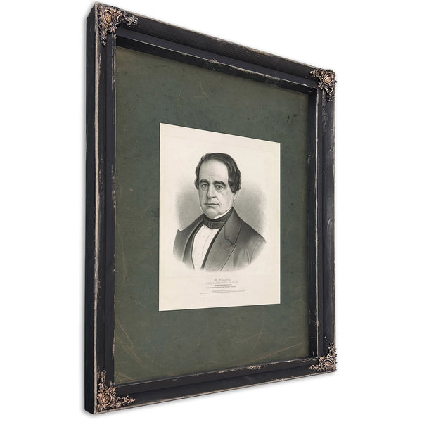 Honorable Hannibal Hamlin Republican Candidate for Vice President of the United States 186 — Ebony Framed Canvas Print | Bell