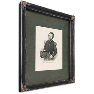 Brigadier General Nathaniel Lyon Commanding United States Army in Missouri 1861 — Ebony Framed Canvas Print | Bella Frye