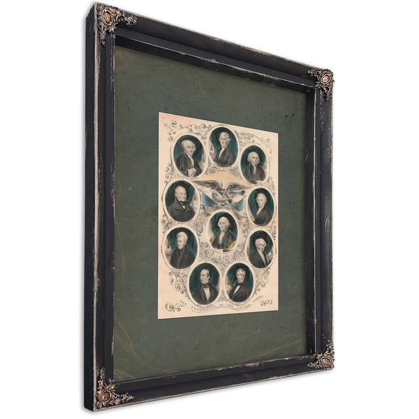 The Presidents of the United States 1842 2 — Ebony Framed Canvas Print | Bella Frye