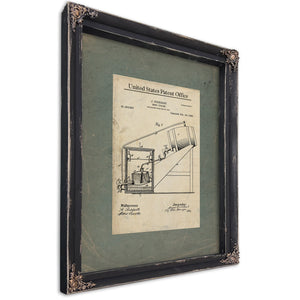 The Burkhart Beer Cooler Patent a Study in Victorian Temperance and Temptation — Ebony Framed Canvas Print | Bella Frye