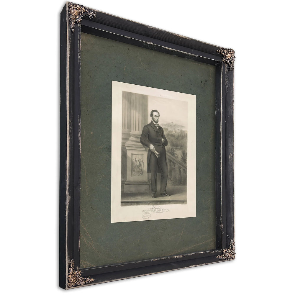 Abraham Lincoln 1862 — Ebony Framed Canvas Print | Bella Frye