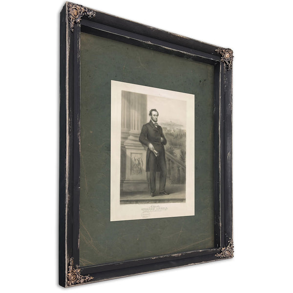 Abraham Lincoln 1862 — Ebony Framed Canvas Print | Bella Frye