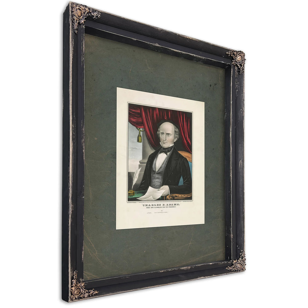 Charles F Adams Free Soil Candidate for Vice President 1848 — Ebony Framed Canvas Print | Bella Frye