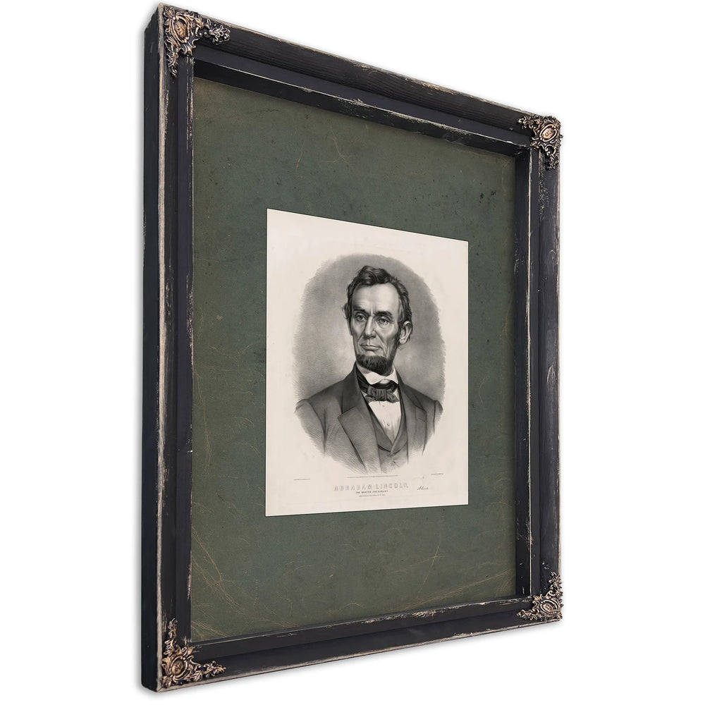 Abraham Lincoln_the Martyr President Assassinated April 14th 1865 1865 — Ebony Framed Canvas Print | Bella Frye