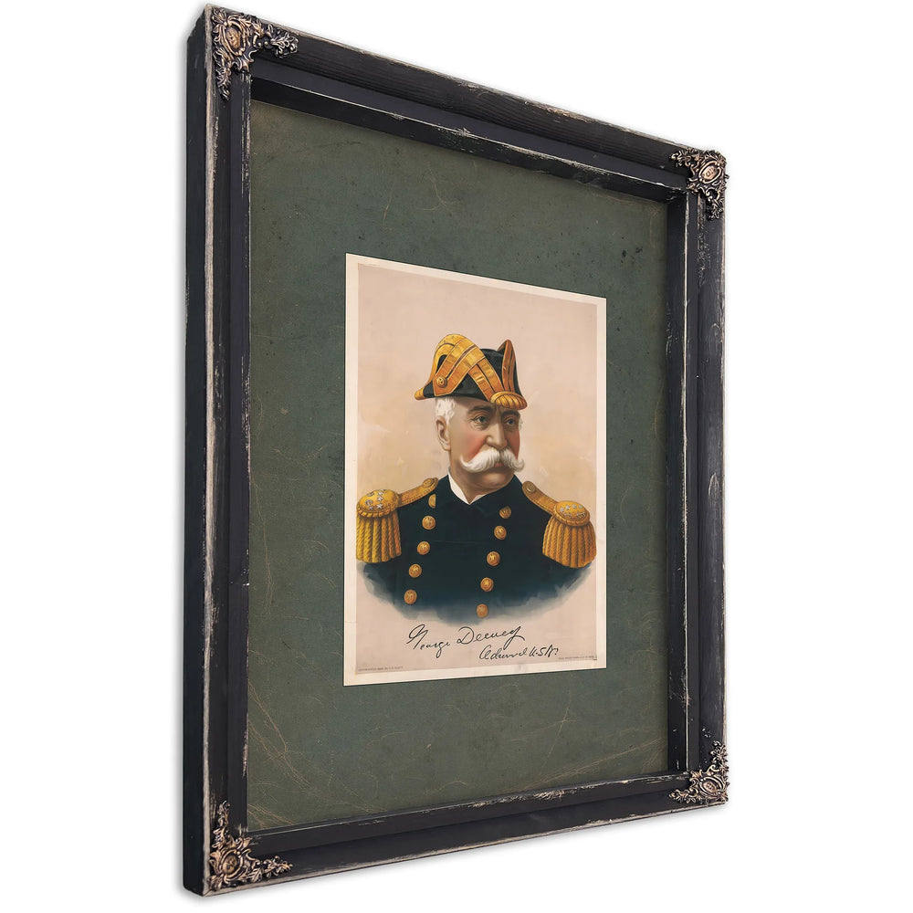 Dmiral George Dewey 1899 — Ebony Framed Canvas Print | Bella Frye
