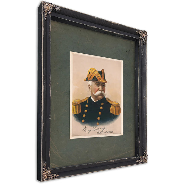 Dmiral George Dewey 1899 — Ebony Framed Canvas Print | Bella Frye