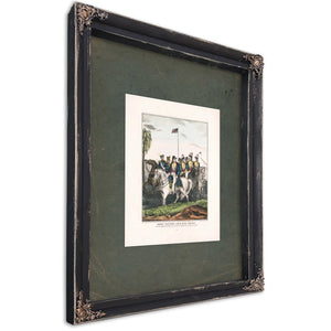 General Taylor and His Staff on the Morning Before the Battle of Buena Vista 1847 — Ebony Framed Canvas Print | Bella Frye