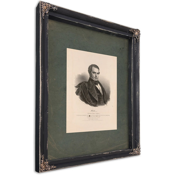 William Cabell Rives Senator From Virginia 1839 — Ebony Framed Canvas Print | Bella Frye