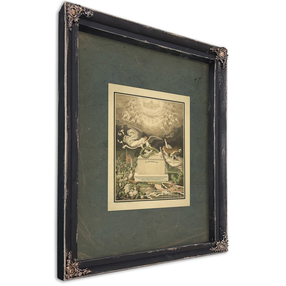 In Memory of Indianapolis 19th Century — Ebony Framed Canvas Print | Bella Frye
