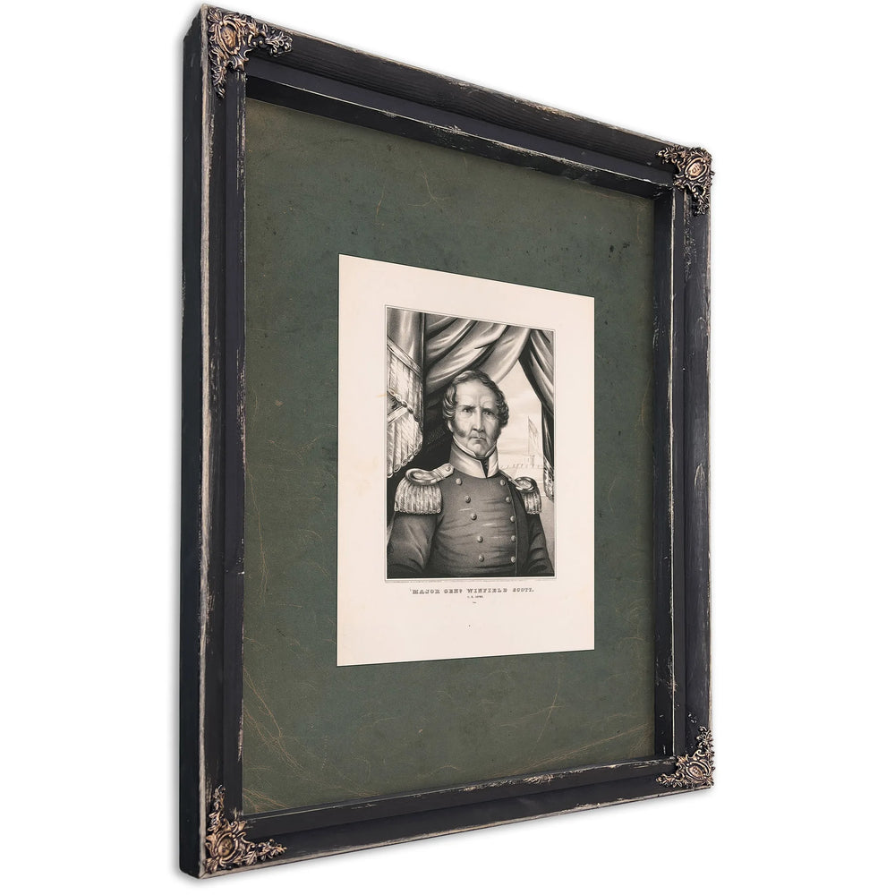 Major General Winfield Scott 1847 — Ebony Framed Canvas Print | Bella Frye