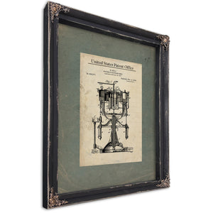 The Brewmasters Apparatus — Patent Drawing of Industrial Alchemy — Ebony Framed Canvas Print | Bella Frye