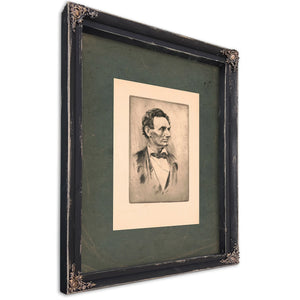Abraham Lincoln Bust Portrait Without Beard 19 192 — Ebony Framed Canvas Print | Bella Frye