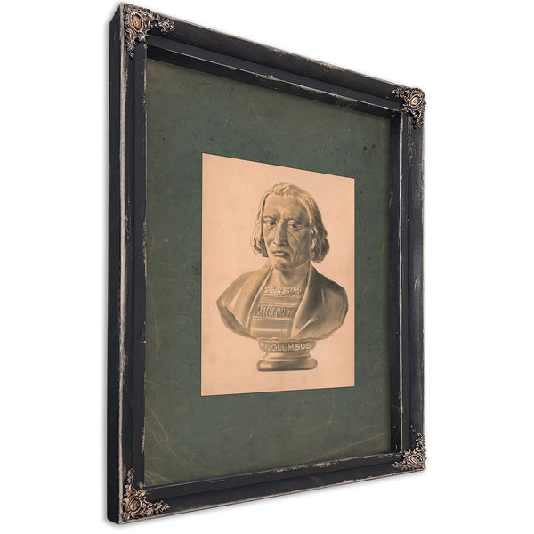 Christopher Columbus 1893 — Ebony Framed Canvas Print | Bella Frye