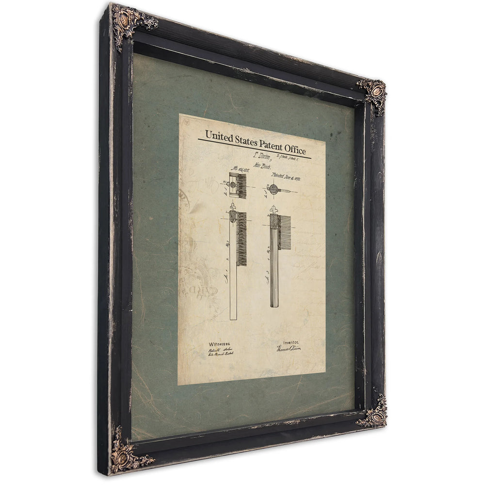The Divine Instrument Patent No. 14125 — Ebony Framed Canvas Print | Bella Frye