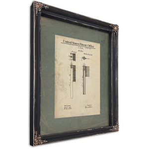The Divine Instrument Patent No. 14125 — Ebony Framed Canvas Print | Bella Frye