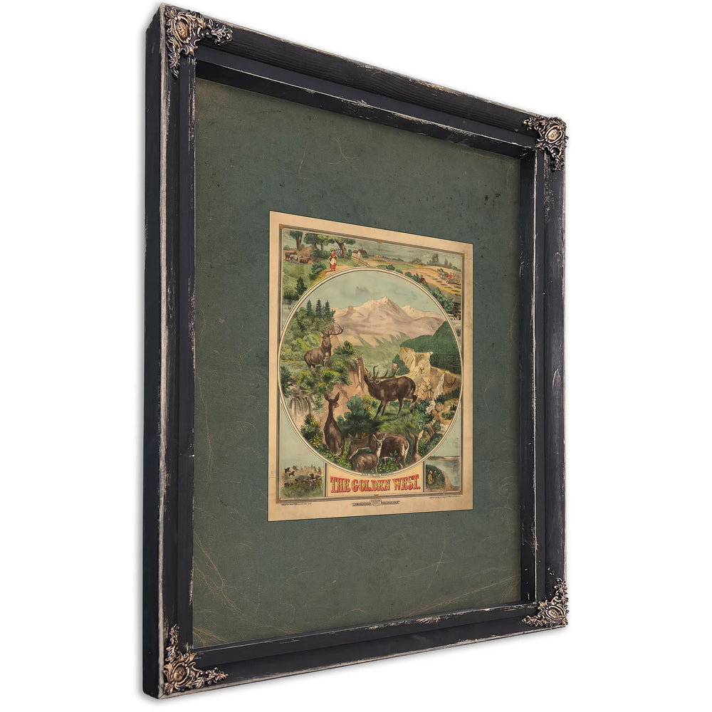 The Golden West 19th Century — Ebony Framed Canvas Print | Bella Frye