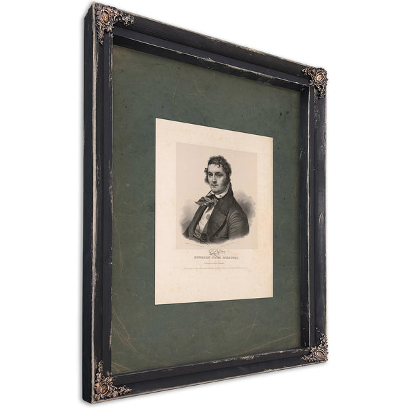 Lewis F Linn Senator From Missouri 1837 — Ebony Framed Canvas Print | Bella Frye