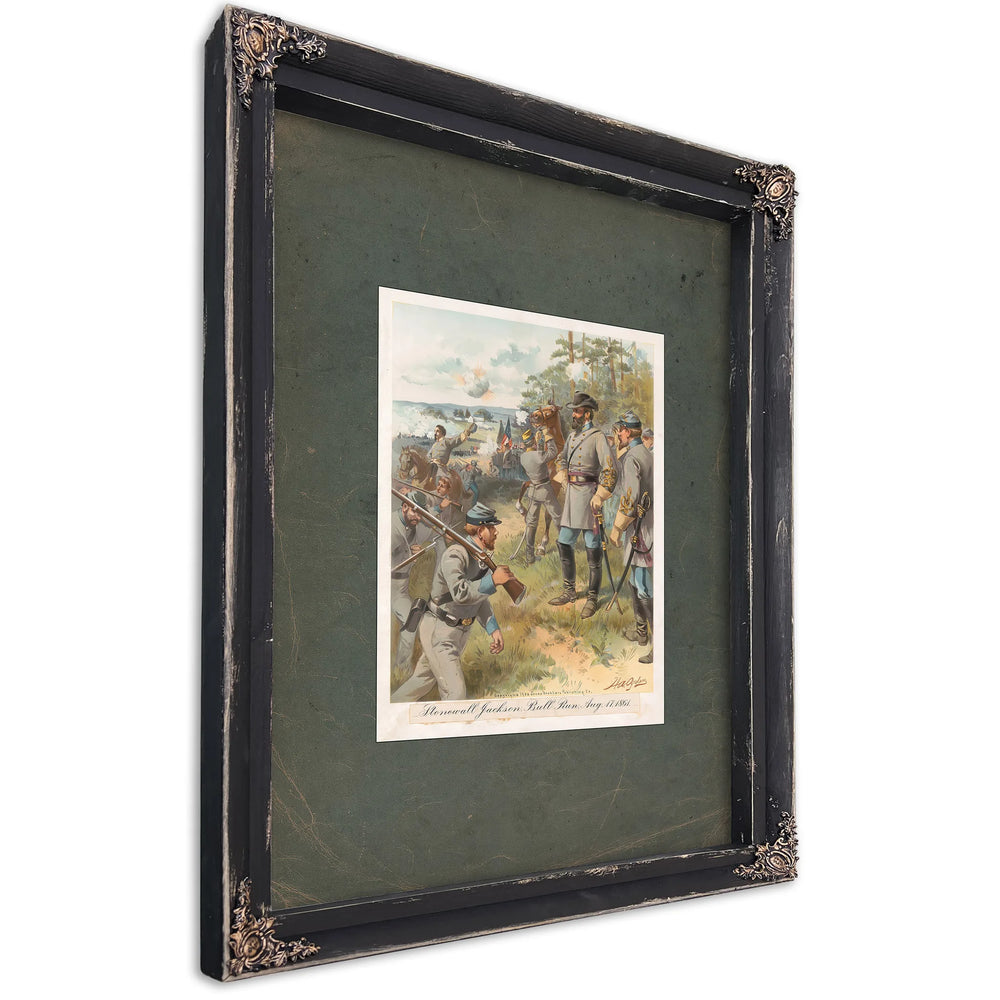 Stonewall Jackson Bull Run Aug 17 1861 19 — Ebony Framed Canvas Print | Bella Frye