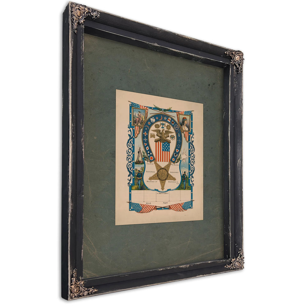 Grand Army of the Republic Veteran 1861 1866 1885 — Ebony Framed Canvas Print | Bella Frye