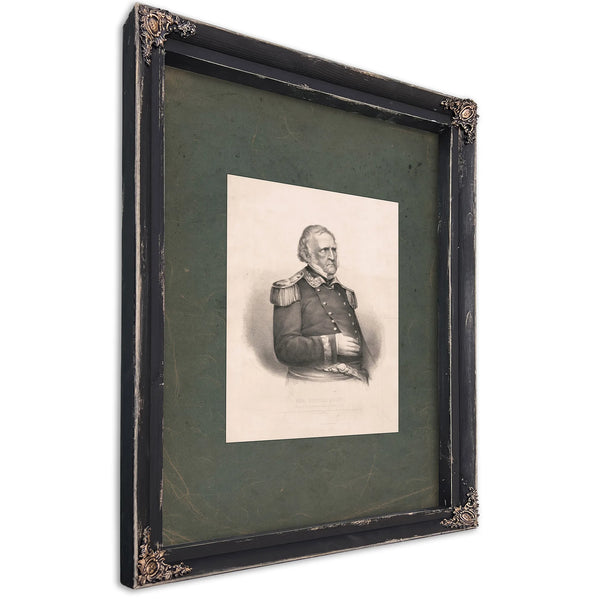General Winfield Scott 1861 — Ebony Framed Canvas Print | Bella Frye