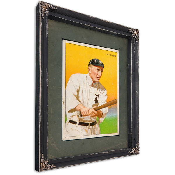 T227 Miners Extra Ty Cobb 8cccb — Ebony Framed Canvas Print | Bella Frye