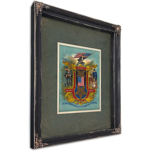 The Three Cardinal Principles of the Grand Army of the Republic 1884 — Ebony Framed Canvas Print | Bella Frye