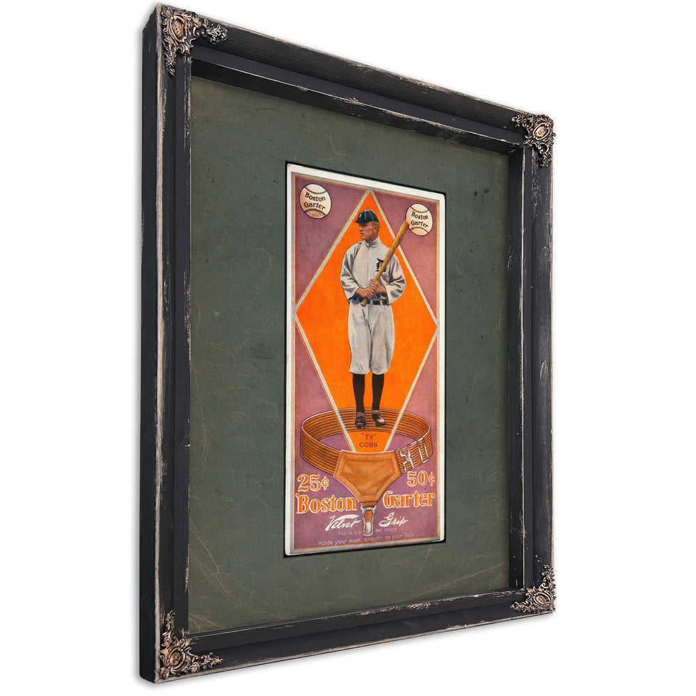 Boston Garter Color Ty Cobb — Ebony Framed Canvas Print | Bella Frye