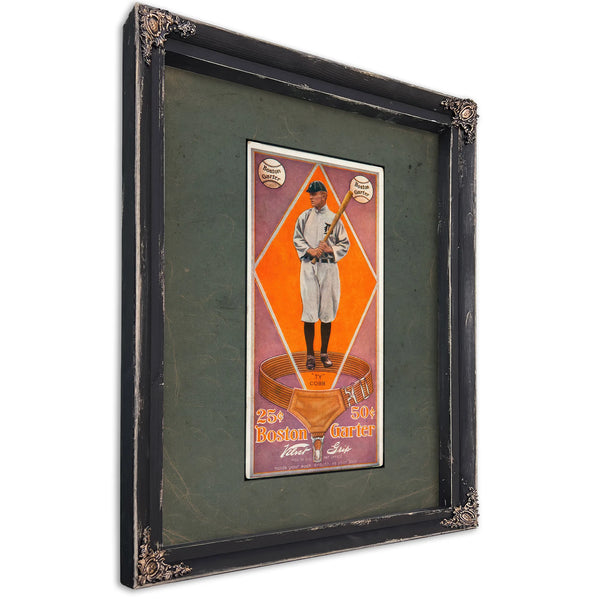 Boston Garter Color Ty Cobb — Ebony Framed Canvas Print | Bella Frye