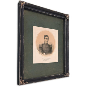 Major Robert Anderson the Heros of Fort Sumter 1861 — Ebony Framed Canvas Print | Bella Frye