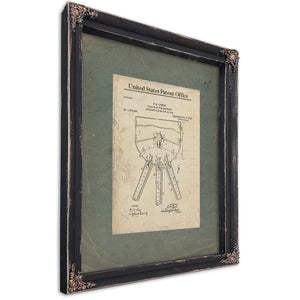 Us Patent No. 17488 Golf Practice Machine by Ph Lynch (1913) — Ebony Framed Canvas Print | Bella Frye