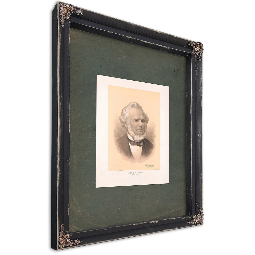 Men of Mark Library Edition Richd M Hoe Inventor of the Hoe Press 1884 — Bourbon Framed Canvas Print | Bella Frye