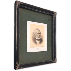 Men of Mark Library Edition Richd M Hoe Inventor of the Hoe Press 1884 — Bourbon Framed Canvas Print | Bella Frye
