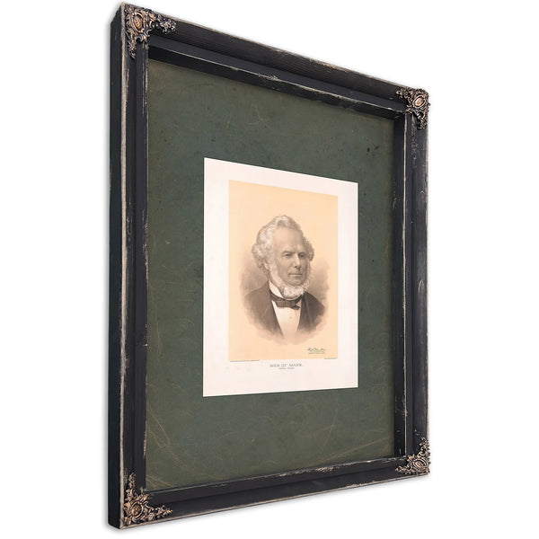 Men of Mark Library Edition Richd M Hoe Inventor of the Hoe Press 1884 — Bourbon Framed Canvas Print | Bella Frye