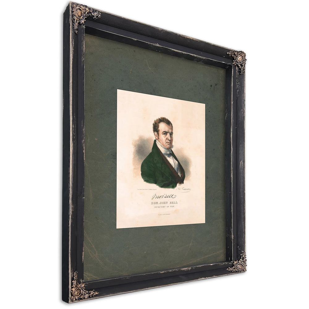 Hon John Bell Secretary of War 1841 — Ebony Framed Canvas Print | Bella Frye