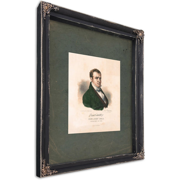 Hon John Bell Secretary of War 1841 — Ebony Framed Canvas Print | Bella Frye