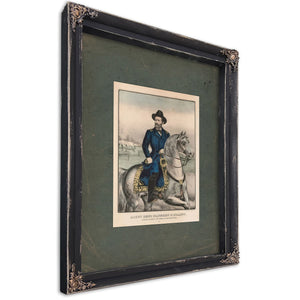 Lieut General Ulysses S Grant General in Chief of the Armies of the United States 19th Century — Bourbon Framed Canvas Print 