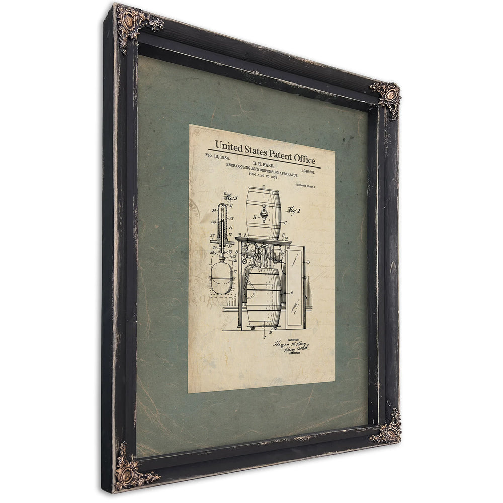 The Speakeasys Secret Prohibitions Last Breath Patent — Ebony Framed Canvas Print | Bella Frye
