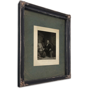 Benjamin Franklin Born in Boston Jany 17th 176 Died in Philadelphia April 17th 179 1847 — Ebony Framed Canvas Print | Bella F